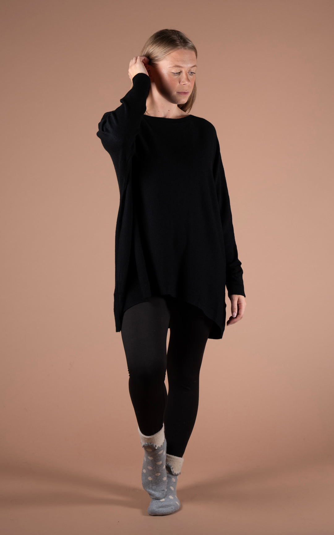 Kori Button Back Top | Black