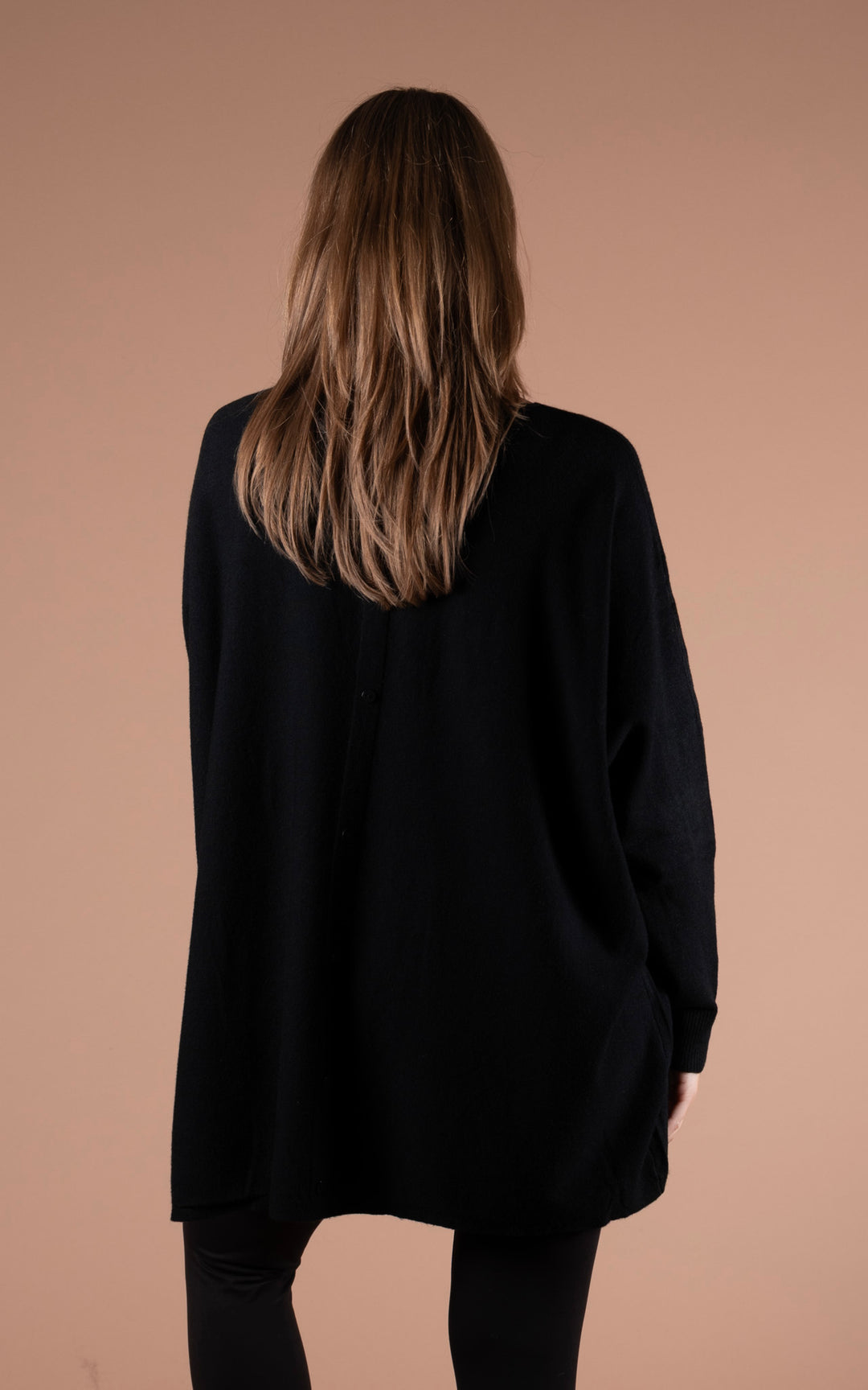 Kori Button Back Top | Black