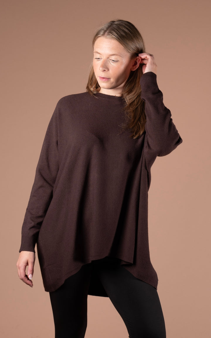 Kori Button Back Top | Chocolate