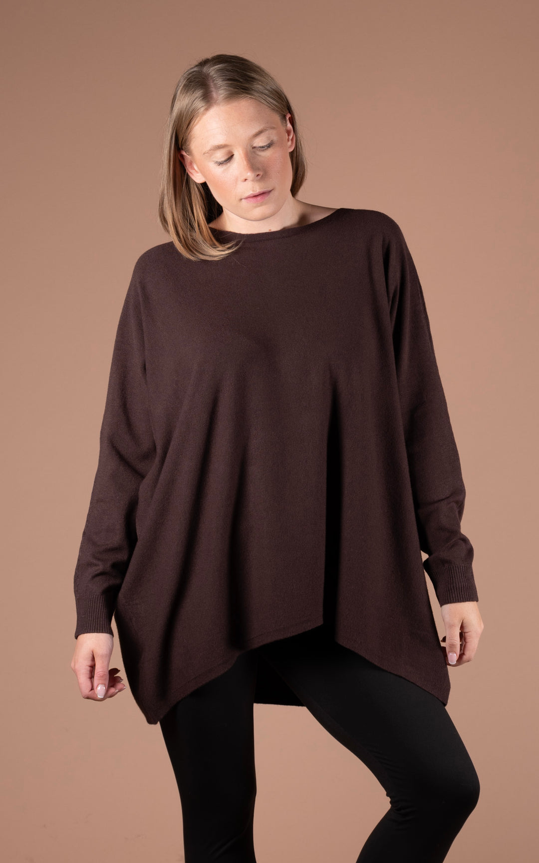 Kori Button Back Top | Chocolate
