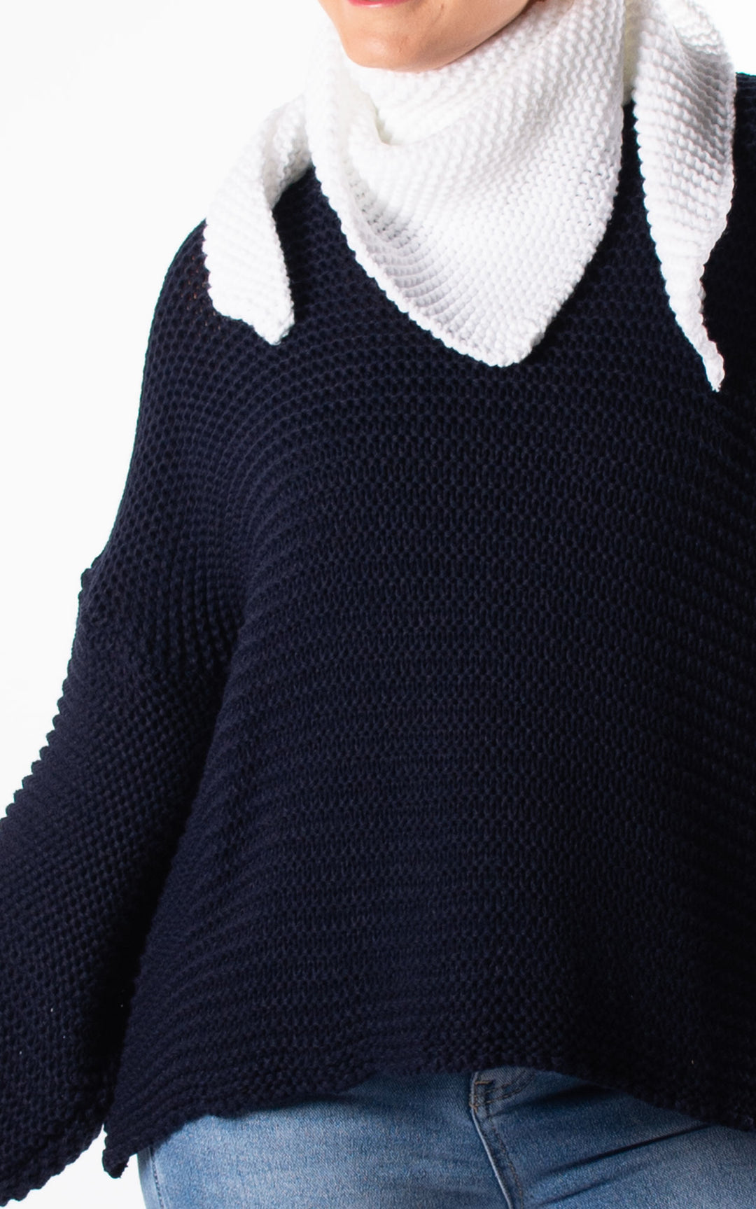 Kyra High Neck Jumper | Navy