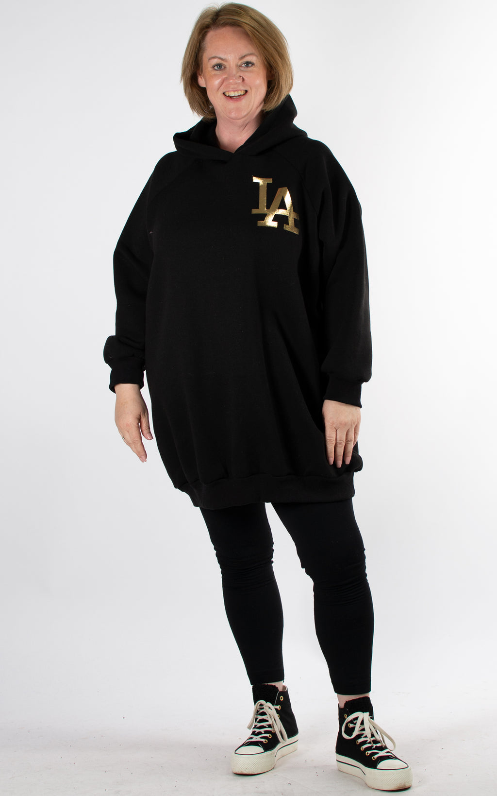 LA Longline Hoodie | Black