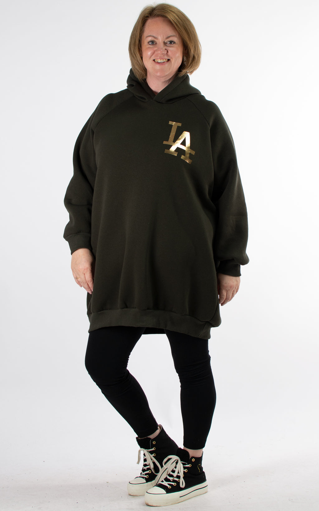LA Longline Hoodie | Khaki