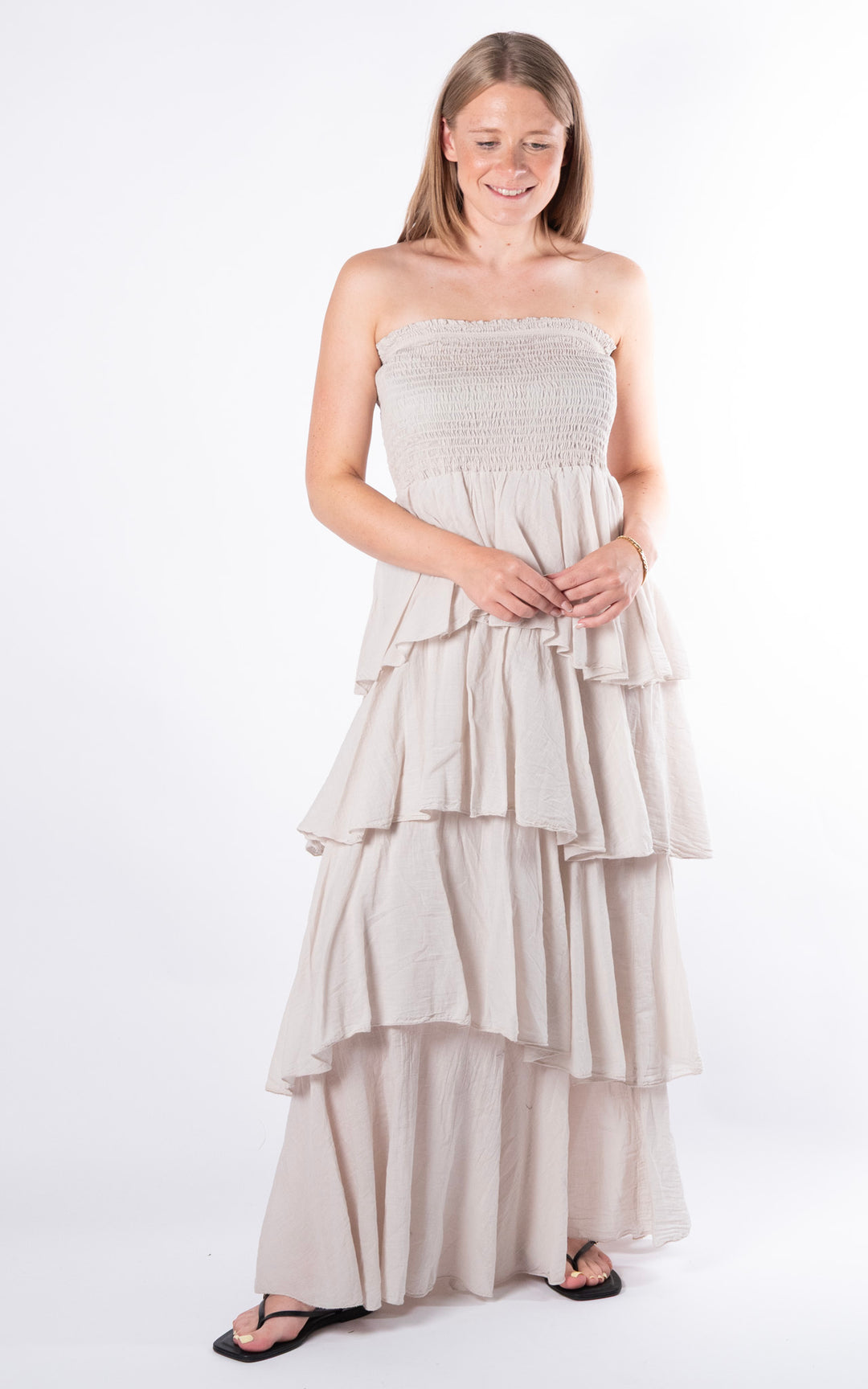 Lara Layered Dress | Beige