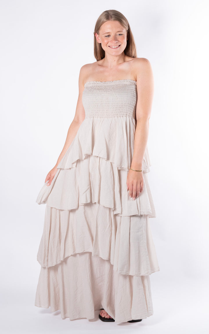 Lara Layered Dress | Beige