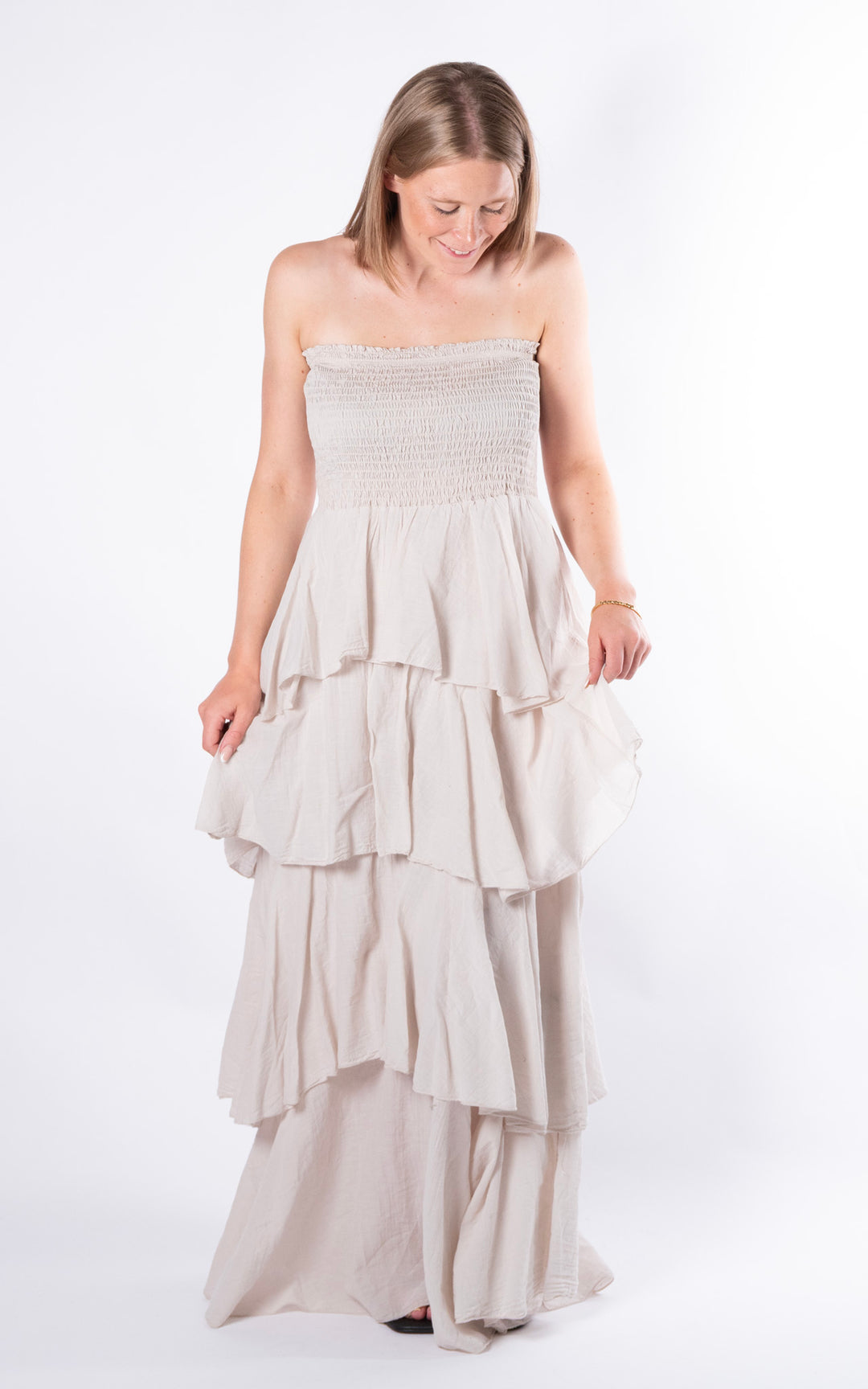 Lara Layered Dress | Beige
