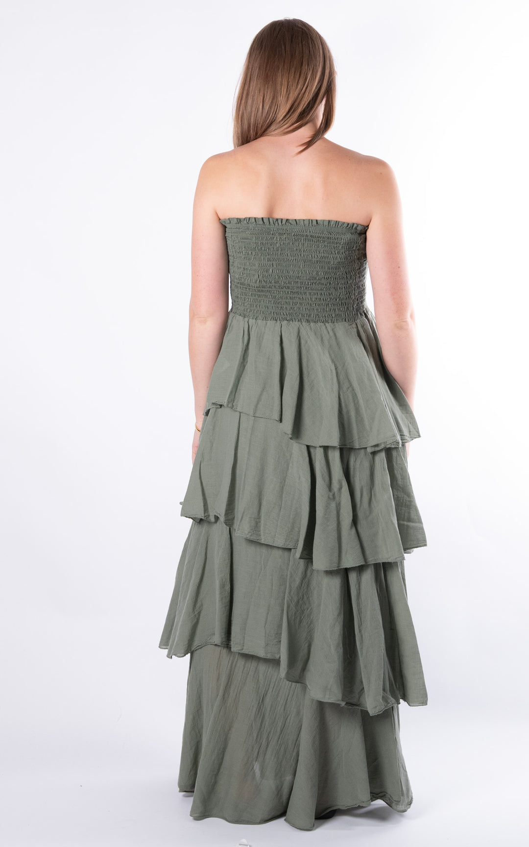 Lara Layered Dress | Khaki