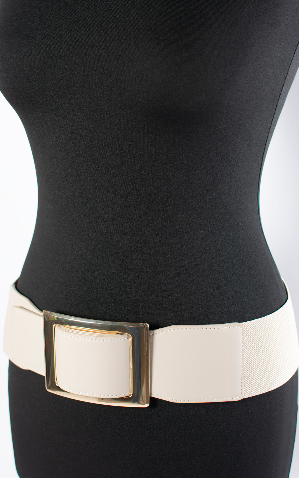 Large Buckle Belt | Beige