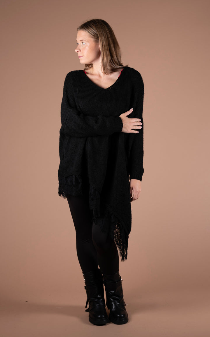 Laurel Asymmetric Jumper | Black