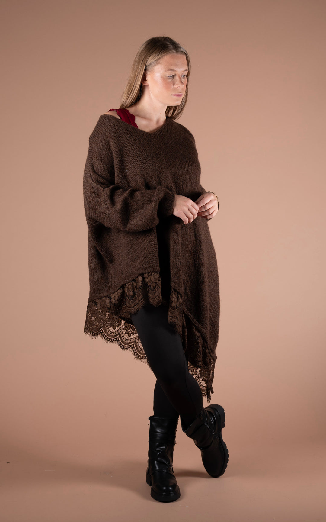 Laurel Asymmetric Jumper | Chocolate