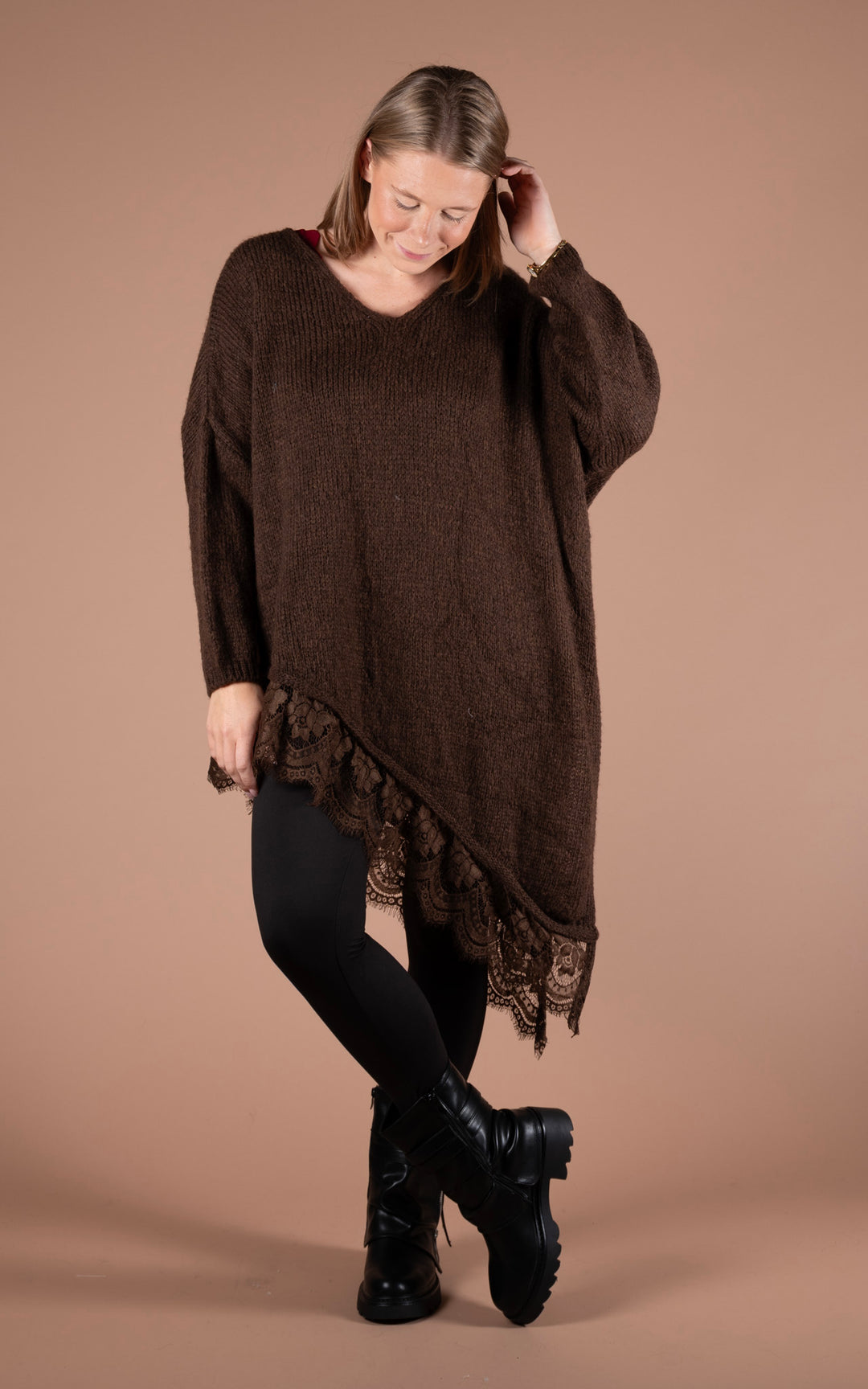 Laurel Asymmetric Jumper | Chocolate