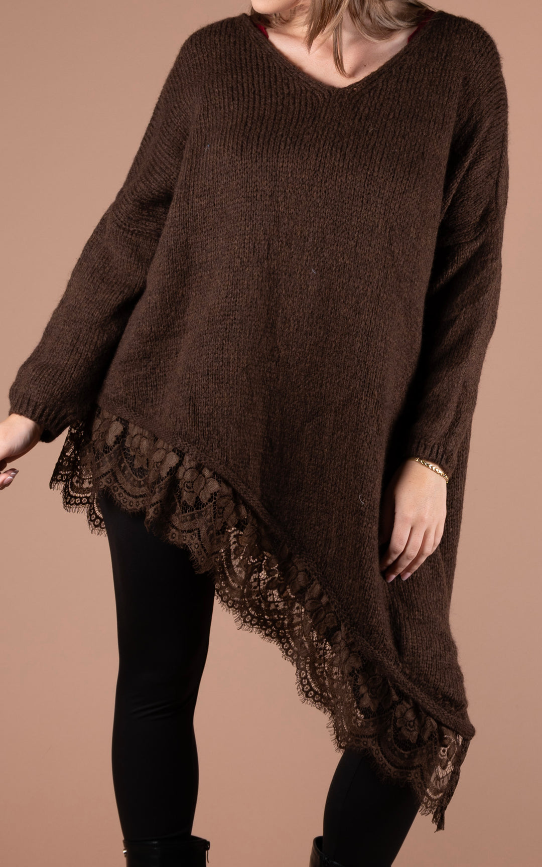 Laurel Asymmetric Jumper | Chocolate
