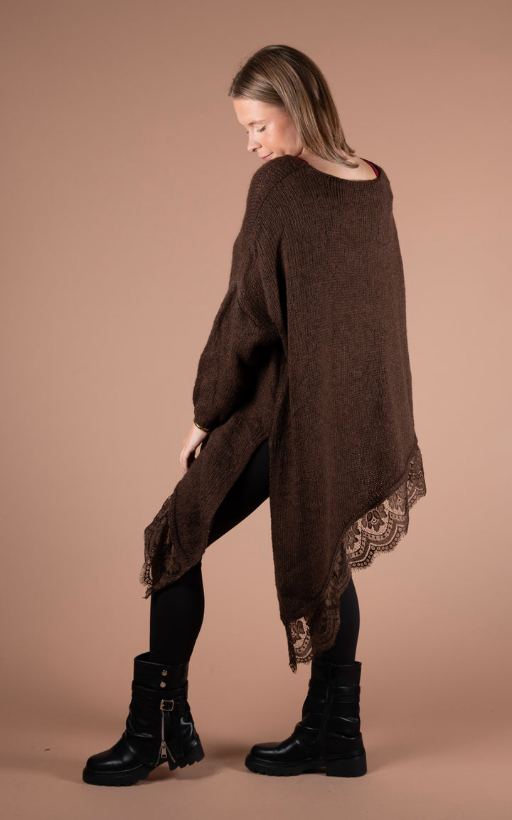 Laurel Asymmetric Jumper | Chocolate