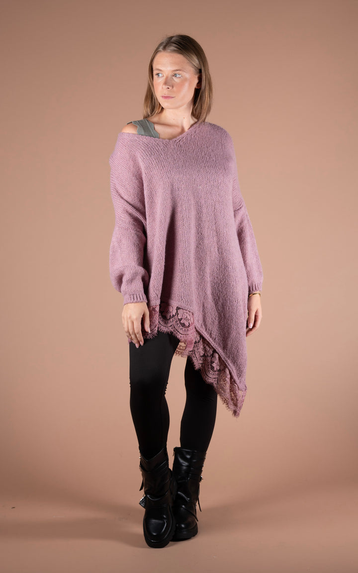 Laurel Asymmetric Jumper | Mauve