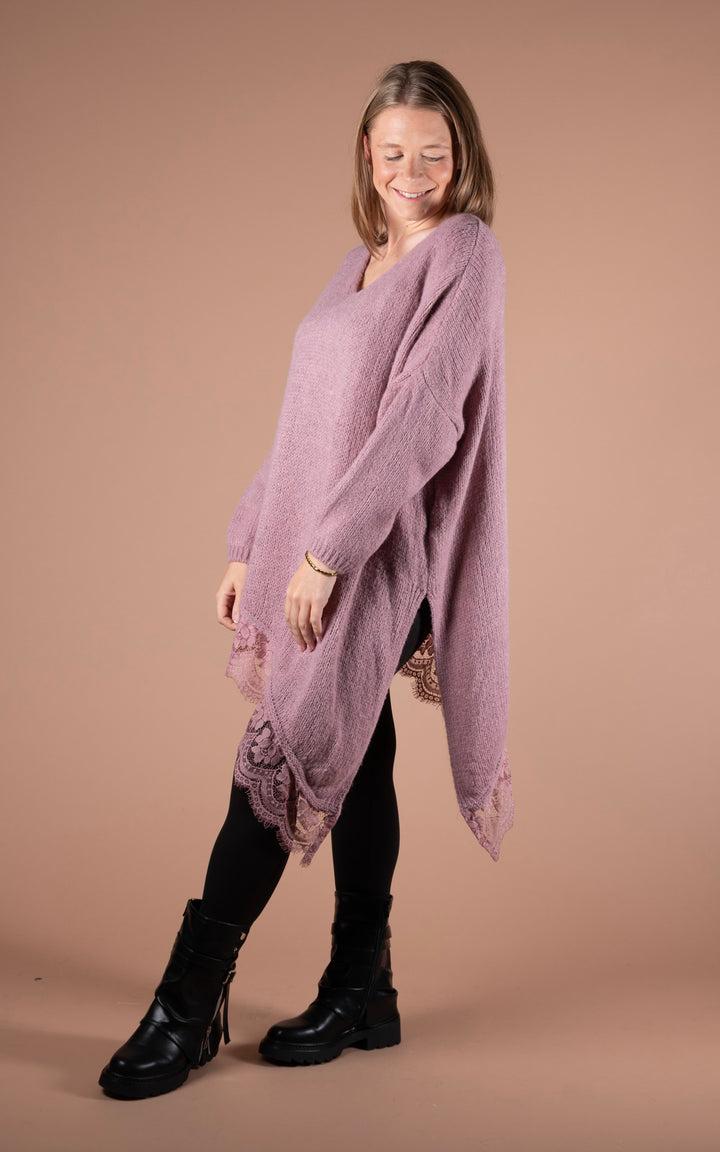Laurel Asymmetric Jumper | Mauve