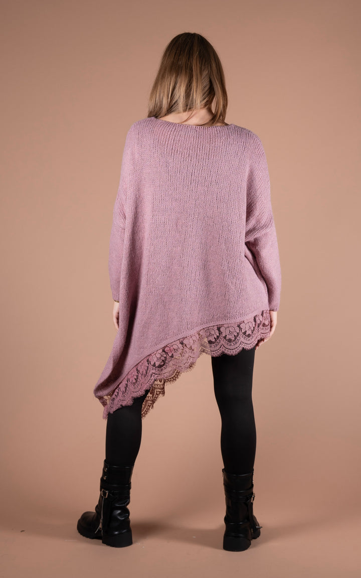 Laurel Asymmetric Jumper | Mauve