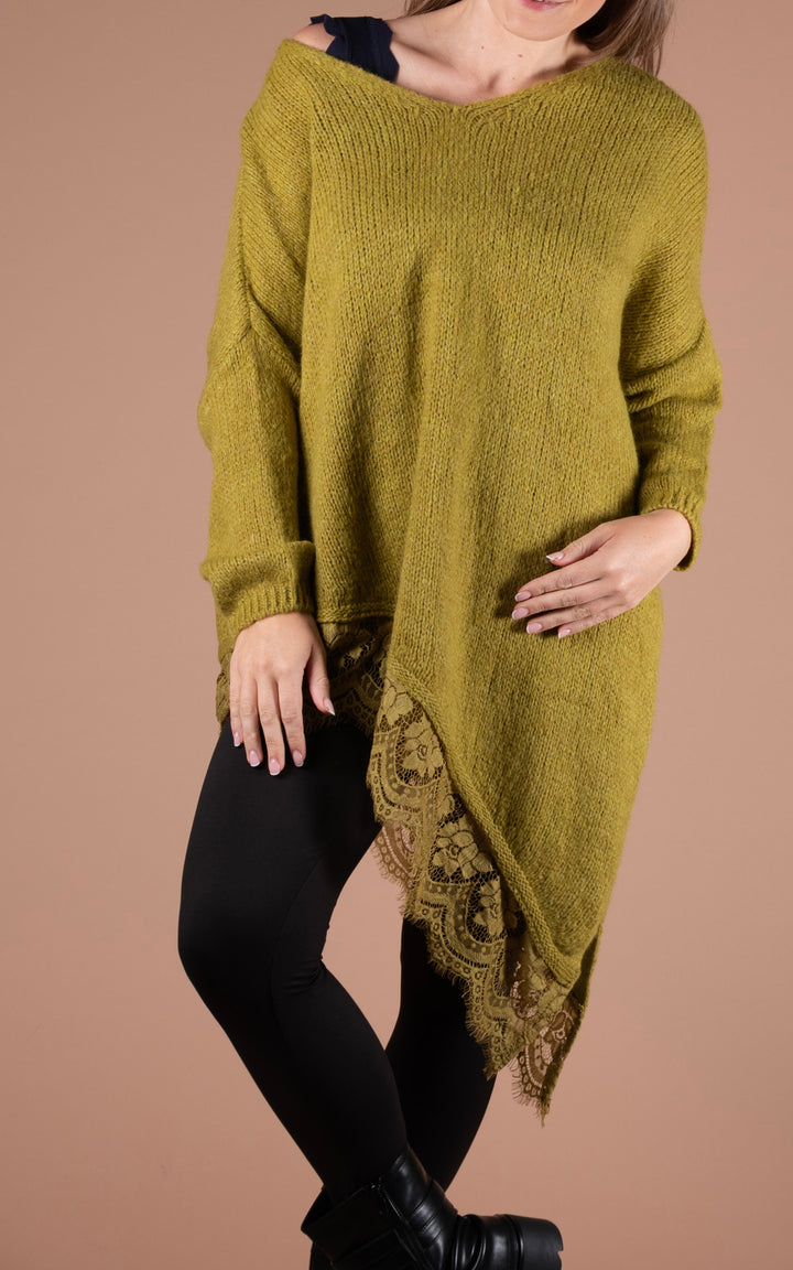 Laurel Asymmetric Jumper | Moss