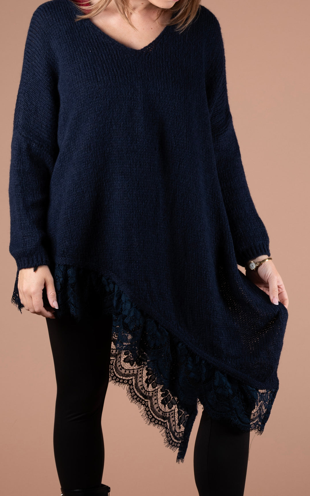 Laurel Asymmetric Jumper | Navy
