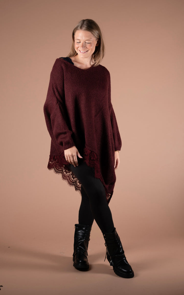 Laurel Asymmetric Jumper | Plum