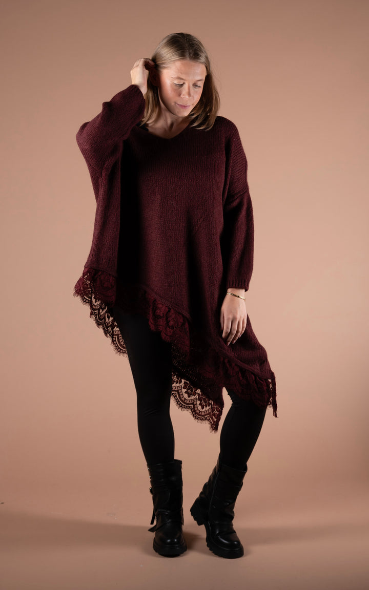 Laurel Asymmetric Jumper | Plum