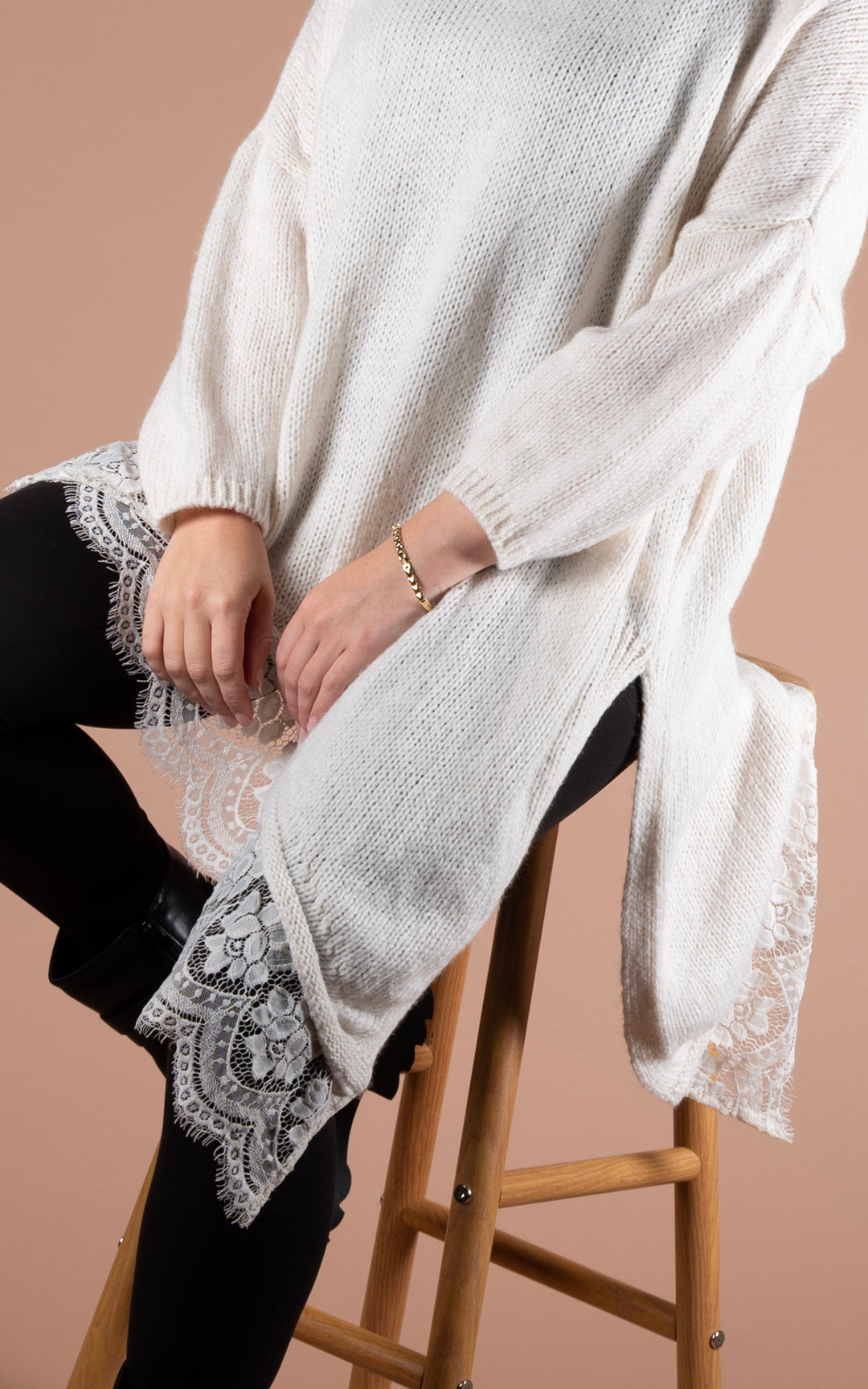 Laurel Asymmetric Jumper | White
