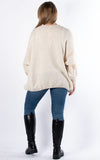 Layla Heart Jumper | Beige & Gold