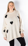 Layla Heart Jumper | Beige