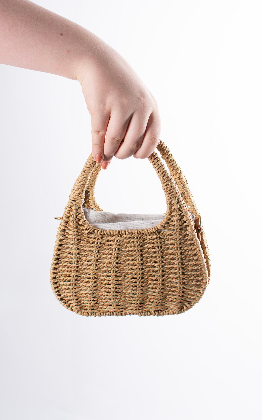Leah Woven Purse Bag | Tan