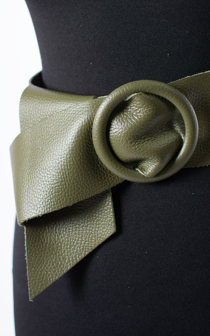Leather Belt | Khaki