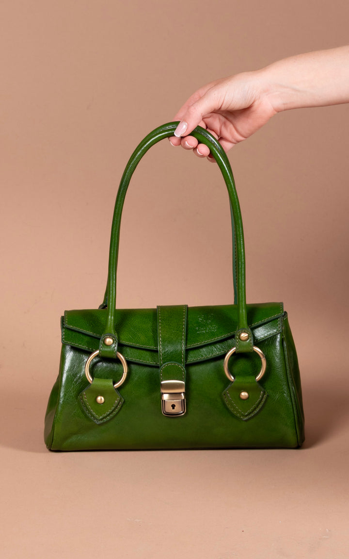 Leather Handbag | Green