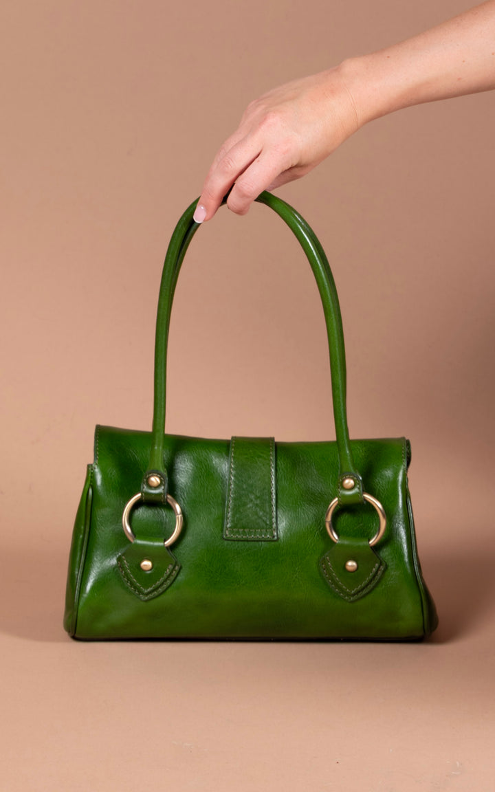 Leather Handbag | Green