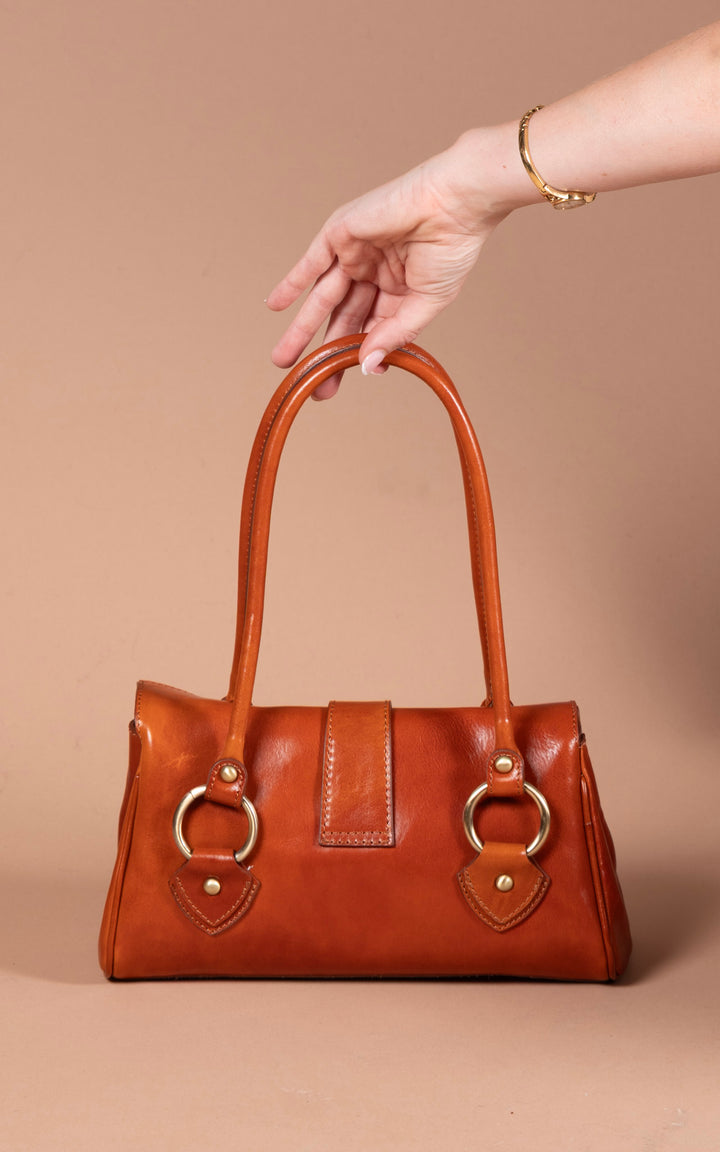 Leather Handbag | Tan
