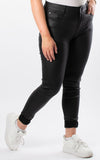 Leather Look Jeans | Black