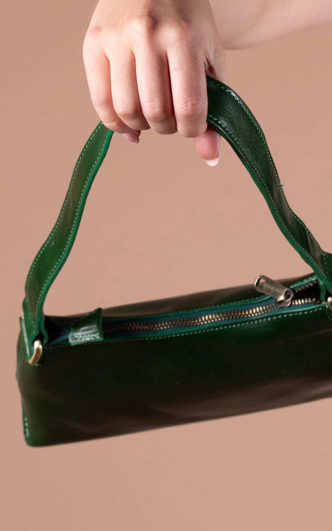 Leather Shoulder Bag | Green