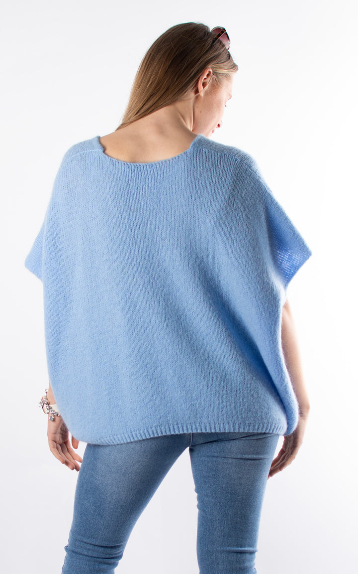 Leonie V-neck Jumper | Blue