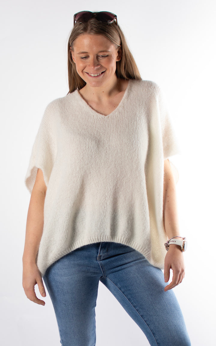 Leonie V-neck Jumper | Ivory
