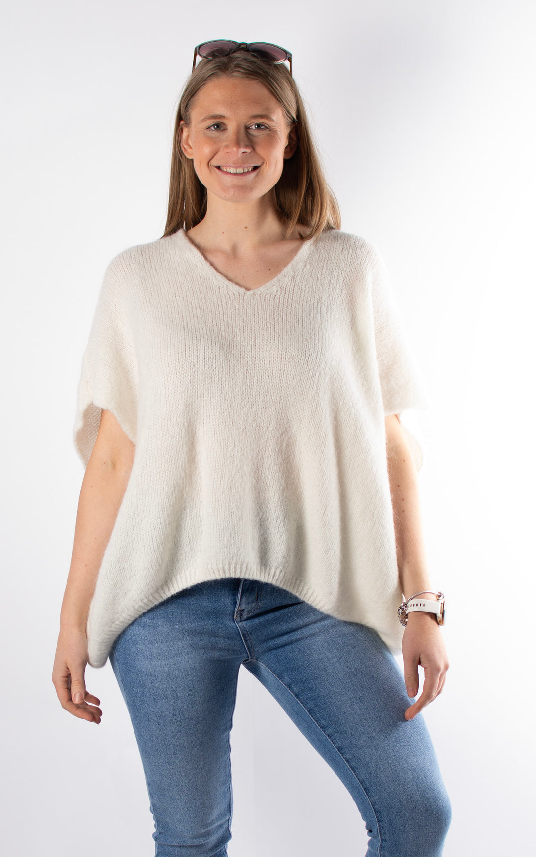 Leonie V-neck Jumper | Ivory