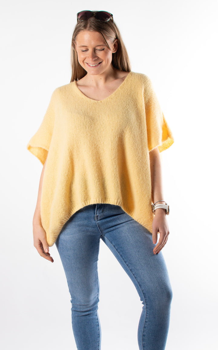 Leonie V-neck Jumper | Yellow
