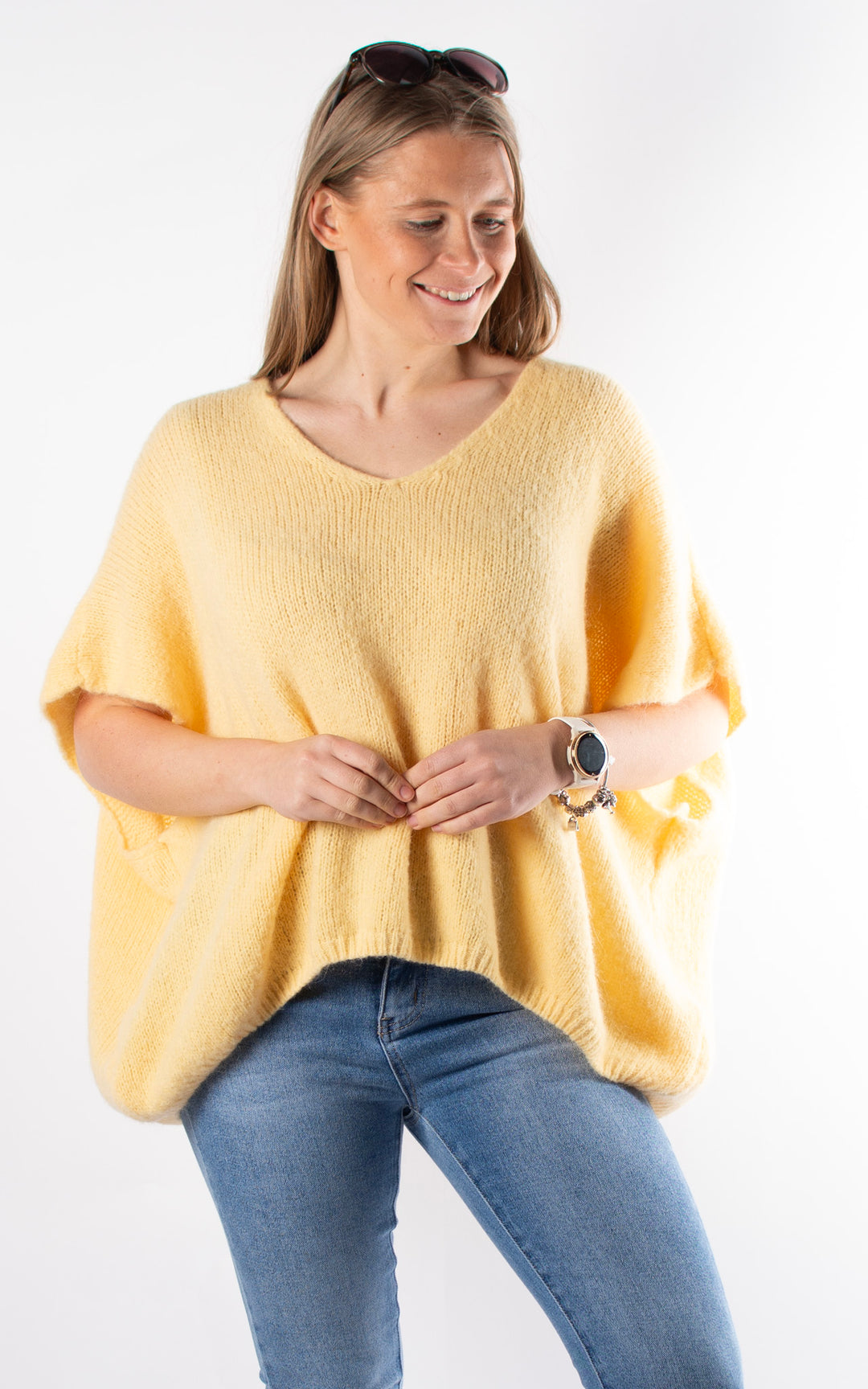 Leonie V-neck Jumper | Yellow