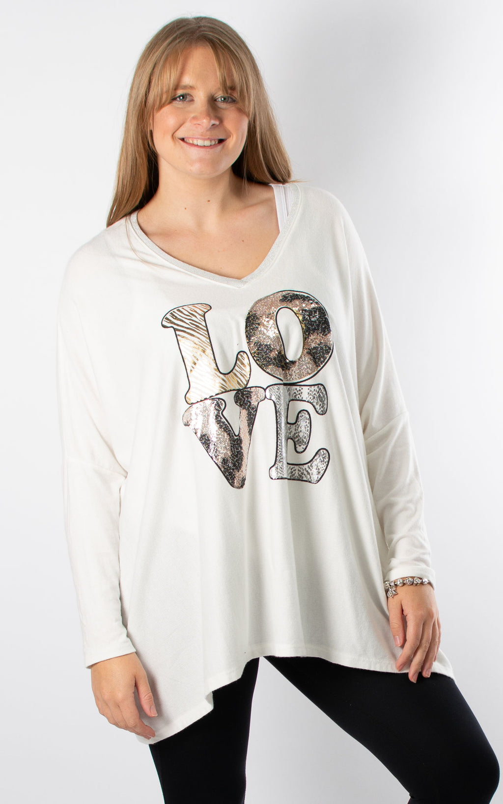 Leopard Love Top | Winter White