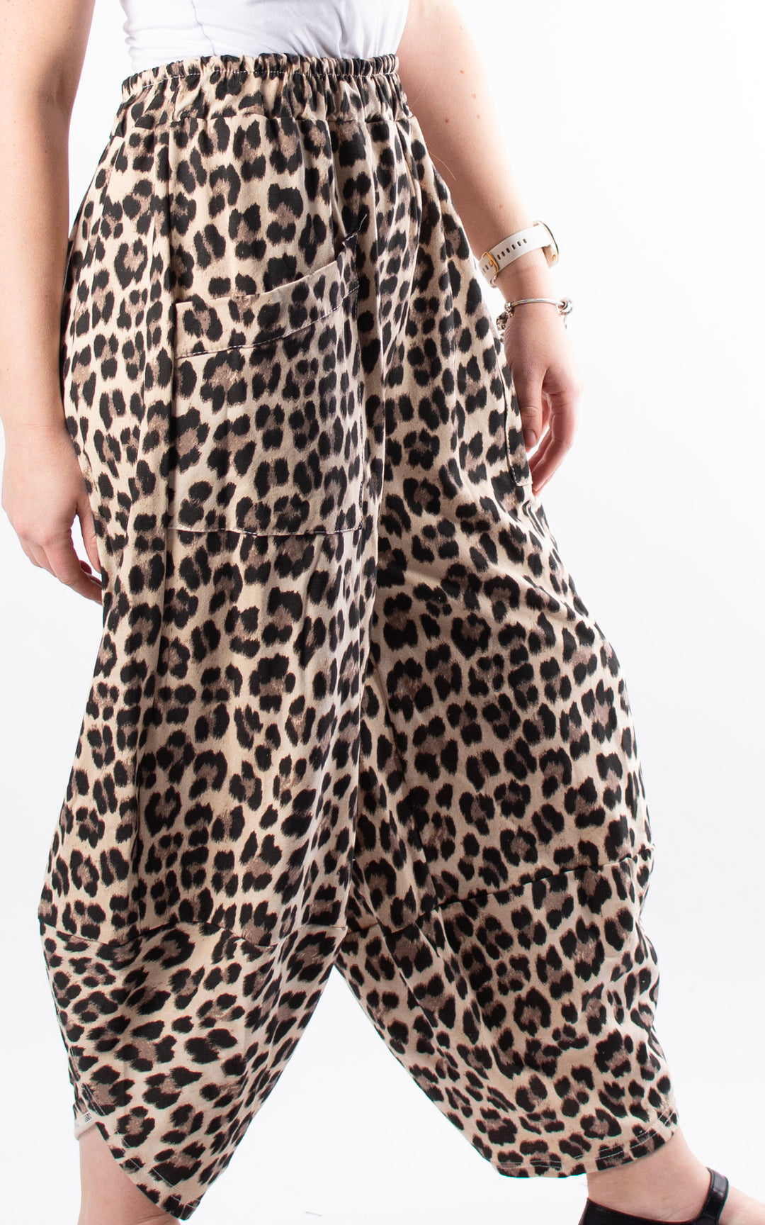 Leopard Pocket Pants | Barrel Leg