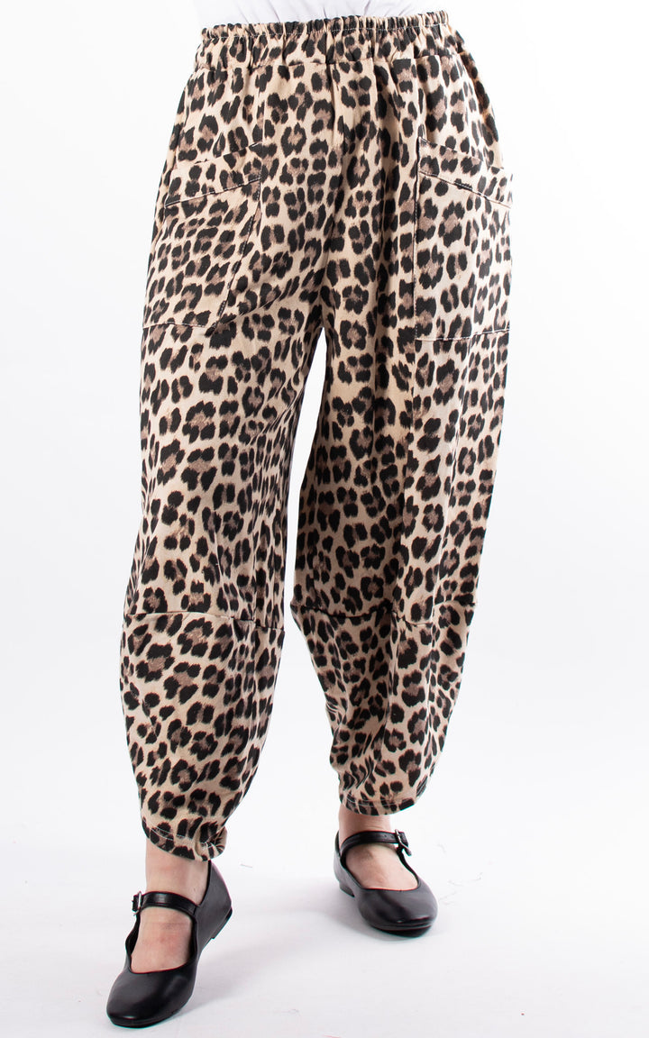 Leopard Pocket Pants | Barrel Leg