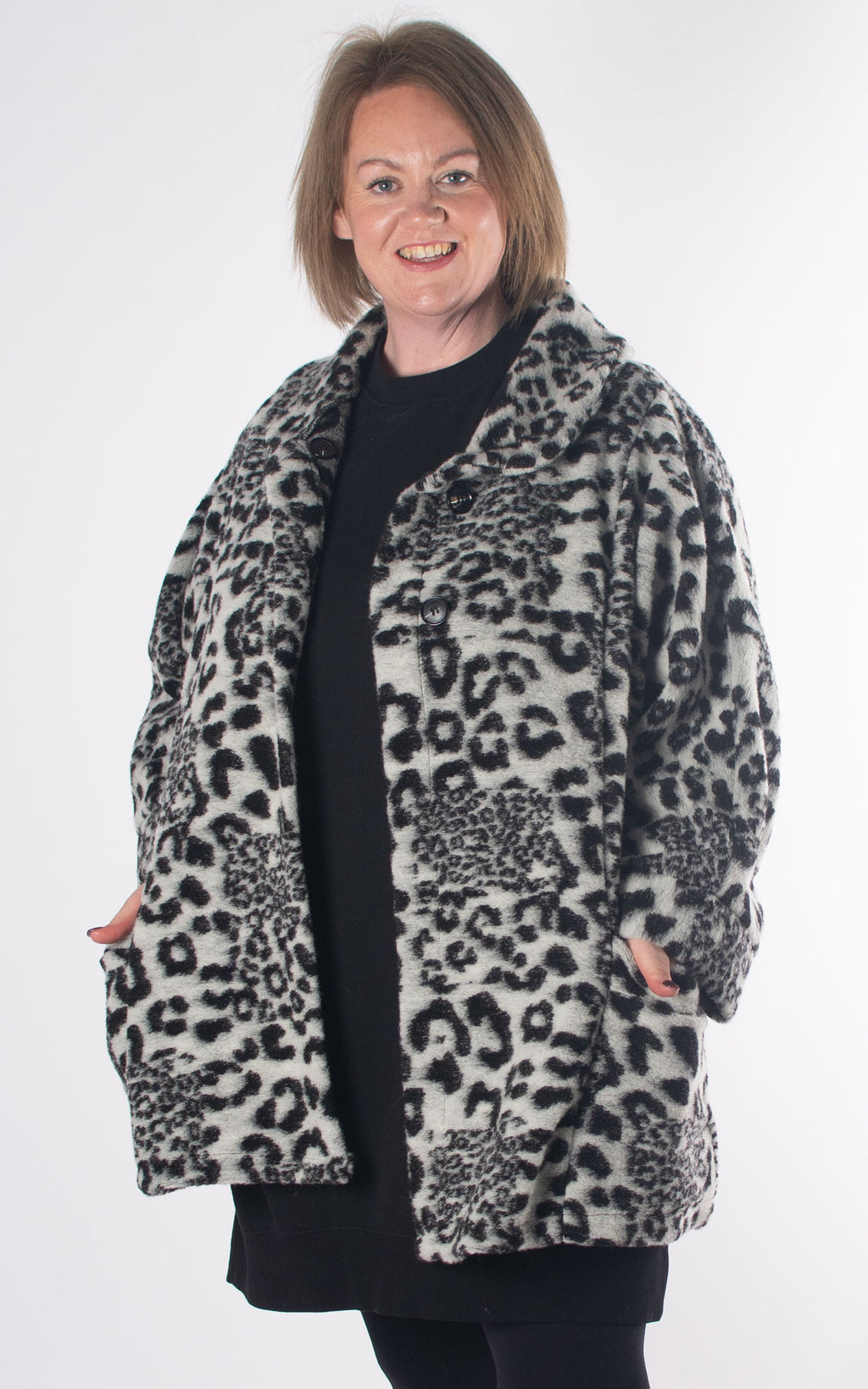 Leopard Print Coat | White