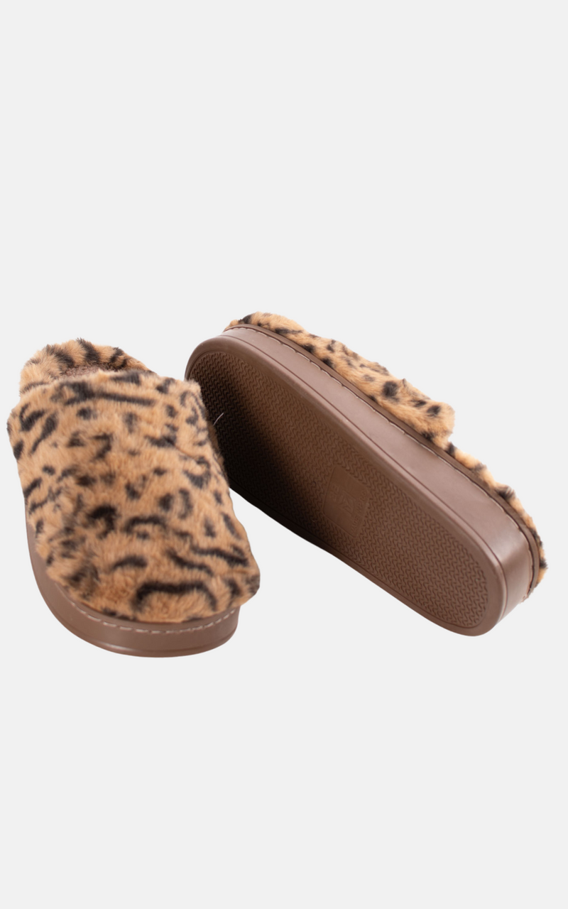 Leopard Print Slippers | Coffee