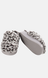 Leopard Print Slippers | Grey