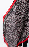 Leopard Scarf | Red Border