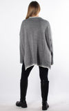 Lexi Embroidered Jumper | Light Grey