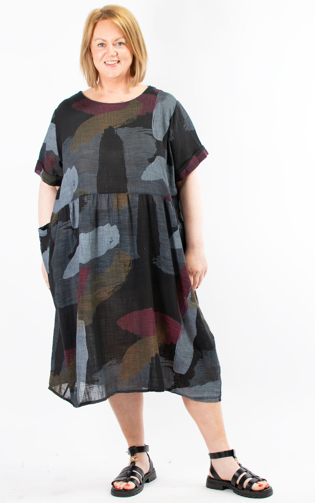 Lilly Abstract Dress | Black