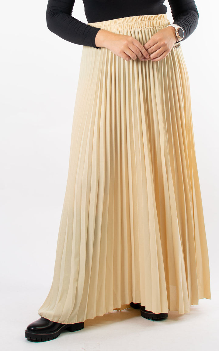 Lily Pleated Skirt | Cream