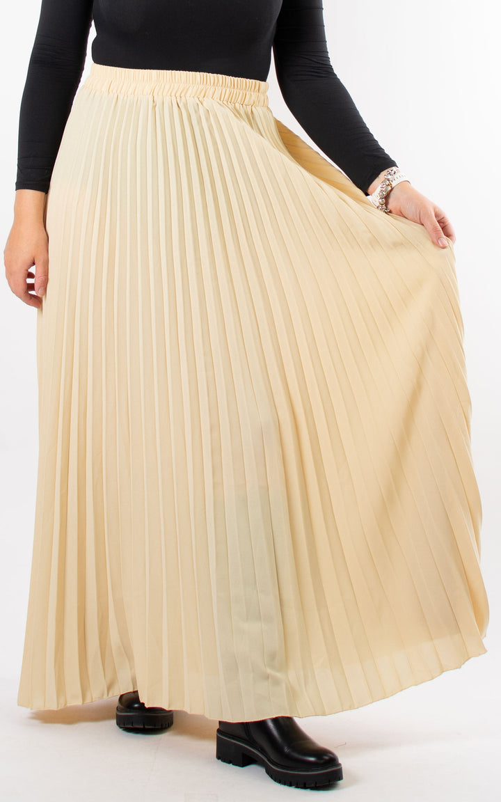 Lily Pleated Skirt | Cream